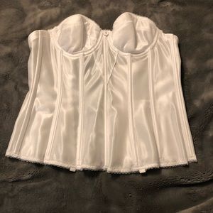 White bridal corset